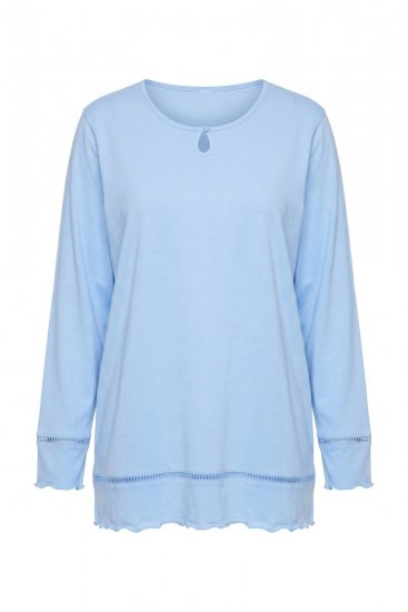 Ulla Popken 810592 Пижама с дантела Светлосиньо - Пижами - 
