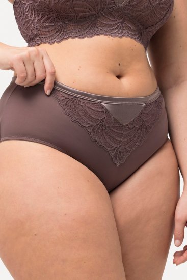 Ulla Popken 811602 Бикини с дантела Кафяво - Бикини - 