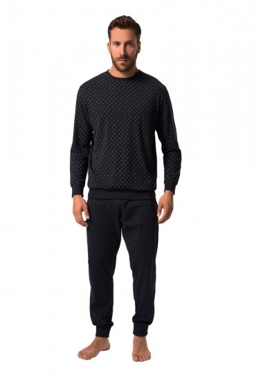 JP1880 Pyjamas Two-piece Long Sleeve and Long Trousers Navy - Бельо & Бански шорти - Мъжко бельо големи размери