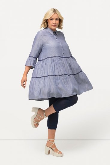 Ulla Popken 815580 Чорапогащник 3/4 без ходило със защита на бедрата 80 den Тъмносиньо - Чорапогащници & чорапи - 