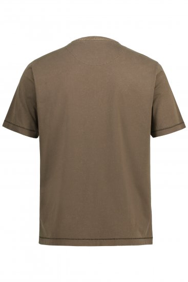 JP1880 Comfortable Fit Vintage Look T-Shirt Light Brown - Тениски - мъжки тениски големи размери
