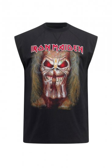 JP1880 Iron Maiden Graphic Comfort Fit Band Tank Top Black - Тениски - мъжки тениски големи размери