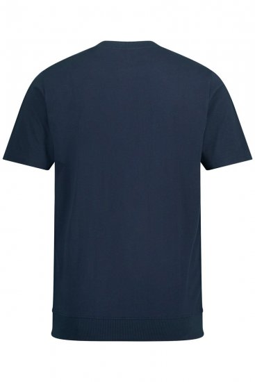 JP1880 818628 Тениска Henley с кройка за корем Тъмносиньо - Тениски - мъжки тениски големи размери