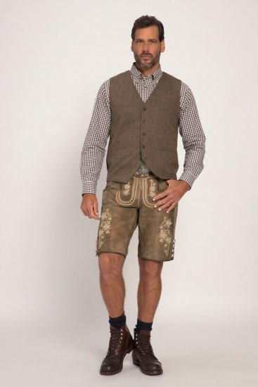 JP1880 Vest Tweed Wool Blend Traditional Light Brown - Костюми - мъжки костюми големи размери