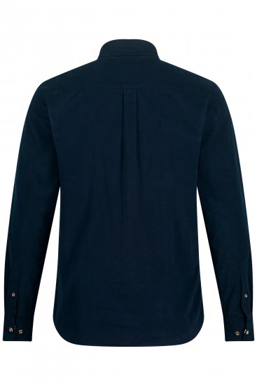 JP1880 Modern Fit Buttoned Collar Cotton Shirt Navy Blue - Ризи - мъжки ризи големи размери