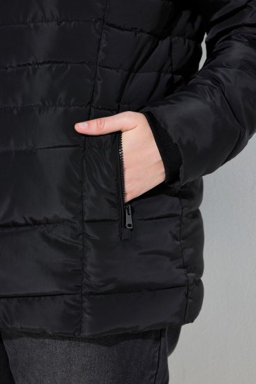 Ulla Popken 820889 Ватирано палто Черно - Палта - Дамски палта в големи размери