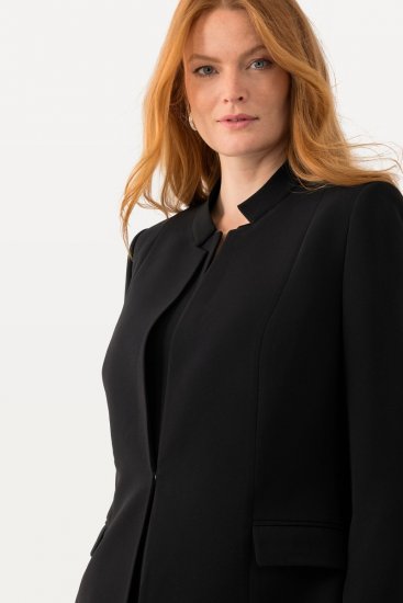 Ulla Popken 823318 Блейзър с яка столче Черно - Блейзери - Блейзъри в големи размери за жени