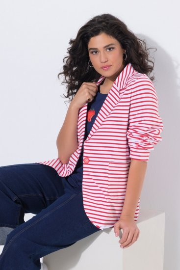Ulla Popken 824355 Трикотажен блейзър Коралово - Блейзери - Блейзъри в големи размери за жени