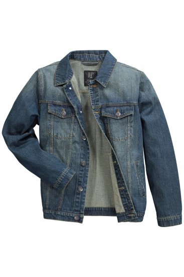 JP1880 Denim Jacket Dark Blue Denim - Якета - мъжки якета големи размери