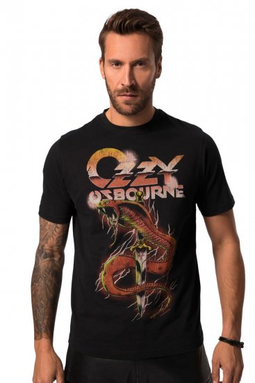 JP1880 Ozzy Osbourne Graphic Band T-Shirt Black - Тениски - мъжки тениски големи размери