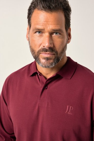 JP1880 Polo Shirt Pique Long Sleeve Red - Поло тениски - мъжки тениски с яка големи размери