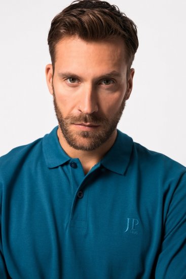 JP1880 Polo Shirt Long Sleeve Blue - Поло тениски - мъжки тениски с яка големи размери