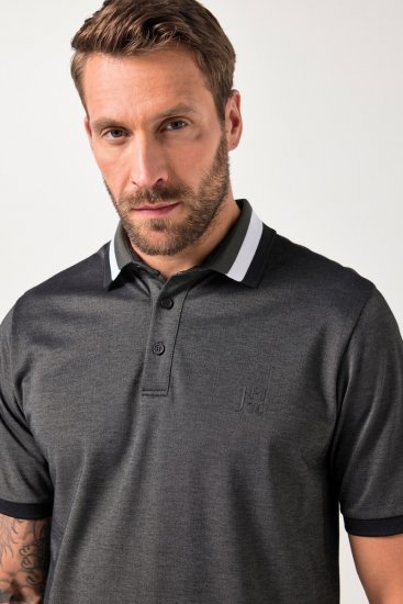 JAY-PI Quickdry Two-Tone Golf Poloshirt Black - Поло тениски - мъжки тениски с яка големи размери