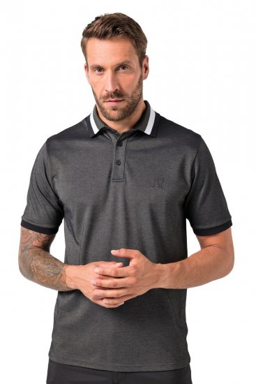 JAY-PI Quickdry Two-Tone Golf Poloshirt Black - Поло тениски - мъжки тениски с яка големи размери