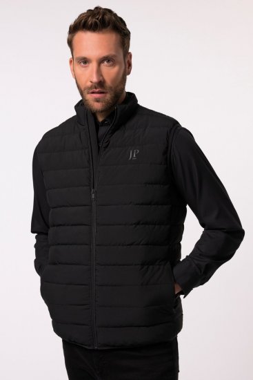 JP1880 Quilted Gilet Stand-Up Collar Black - Якета - мъжки якета големи размери