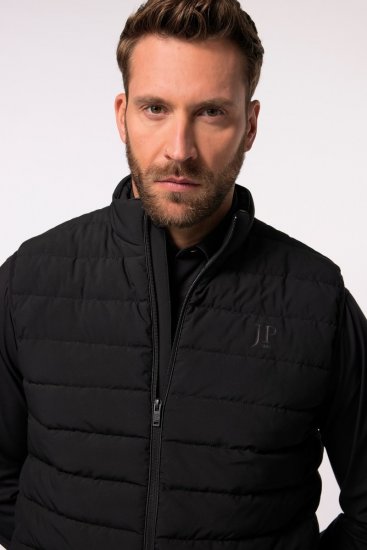 JP1880 Quilted Gilet Stand-Up Collar Black - Якета - мъжки якета големи размери
