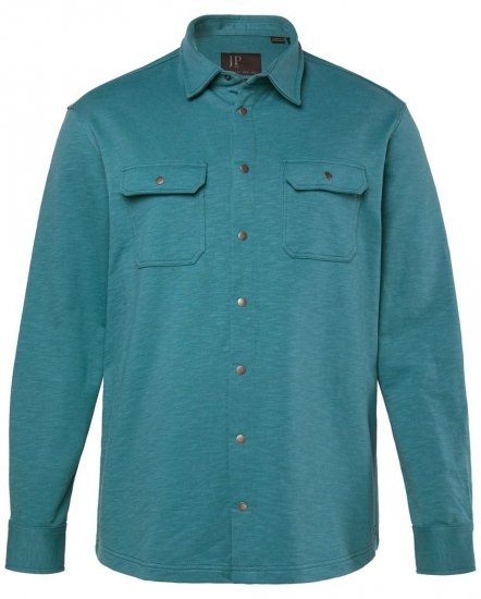 JP1880 Jersey Shirt Long Sleeve Modern Fit Blue - Ризи - мъжки ризи големи размери
