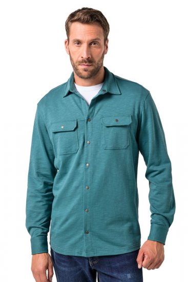 JP1880 Jersey Shirt Long Sleeve Modern Fit Blue - Ризи - мъжки ризи големи размери