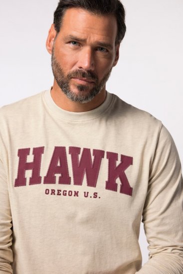 JP1880 T-Shirt Long Sleeve Hawk Off-White TALL - МЪЖКО ОБЛЕКЛО MT-6XLT - дрехи за високи мъже