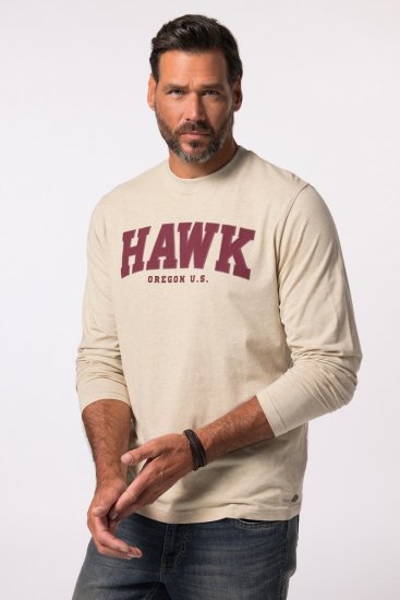 JP1880 T-Shirt Long Sleeve Hawk Off-White TALL - МЪЖКО ОБЛЕКЛО MT-6XLT - дрехи за високи мъже