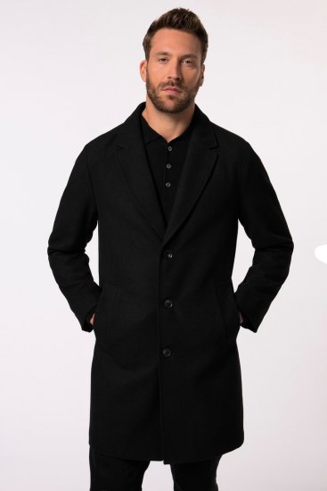 JP1880 Coat Classic Wool Blend Black - Якета - мъжки якета големи размери