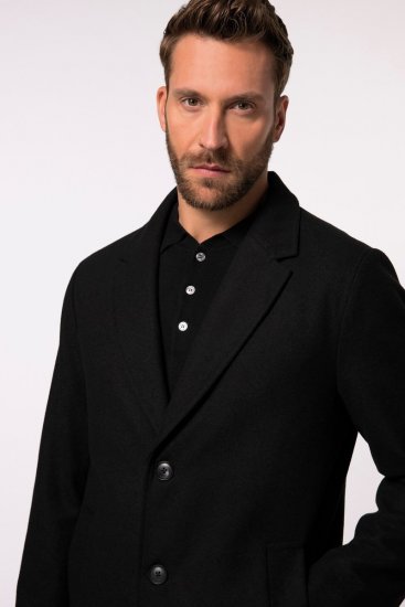 JP1880 Coat Classic Wool Blend Black - Якета - мъжки якета големи размери