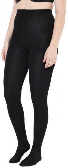 Ulla Popken 833809 Чорапогащник с животински принт Черно - Чорапогащници & чорапи - 