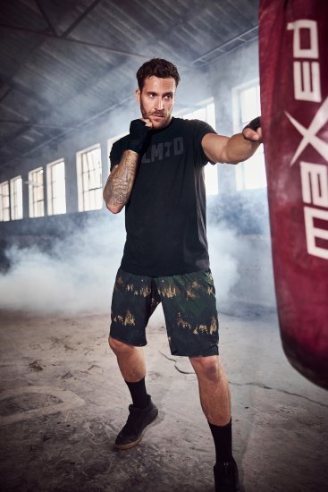 JP1880 Jay-Pi Bermuda QuickDry Mesh Fitness Shorts Khaki - Спортни дрехи & Връхно облекло - мъжки спортни екипи големи размери