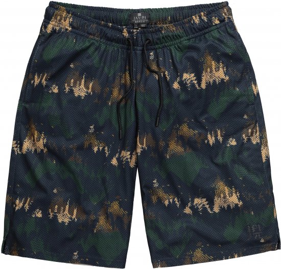 JP1880 Jay-Pi Bermuda QuickDry Mesh Fitness Shorts Khaki - Спортни дрехи & Връхно облекло - мъжки спортни екипи големи размери