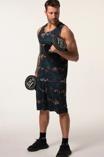 JP1880 Jay-Pi Bermuda QuickDry Mesh Fitness Shorts Khaki - Спортни дрехи & Връхно облекло - мъжки спортни екипи големи размери