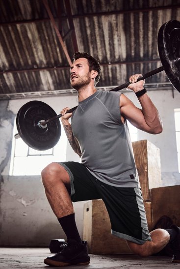 JP1880 Jay-Pi Bermuda QuickDry Mesh Fitness Shorts Black - Спортни дрехи & Връхно облекло - мъжки спортни екипи големи размери