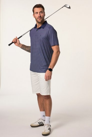 JP1880 Jay-Pi QuickDry Small Print Golf Polo Shirt Navy Blue - Поло тениски - мъжки тениски с яка големи размери