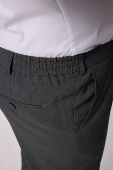 Men+ 066 Porto Панталон за костюм bellyfit Сиво - Костюми - мъжки костюми големи размери