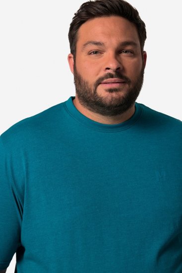 Men+ 276 Тениска обло деколте Сивосиньо - Тениски - мъжки тениски големи размери