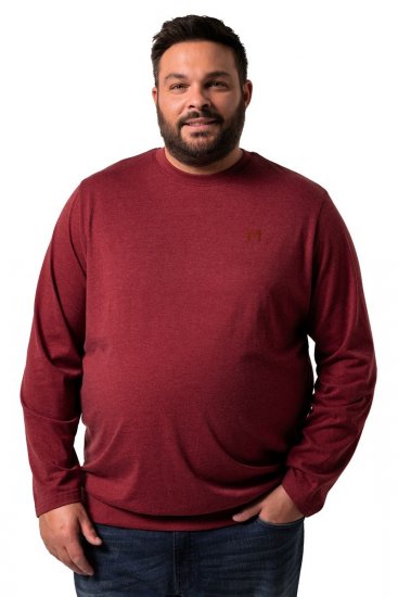 Men+ 313 Тениска с дълъг ръкав bellyfit Медно кафяво - Тениски - мъжки тениски големи размери
