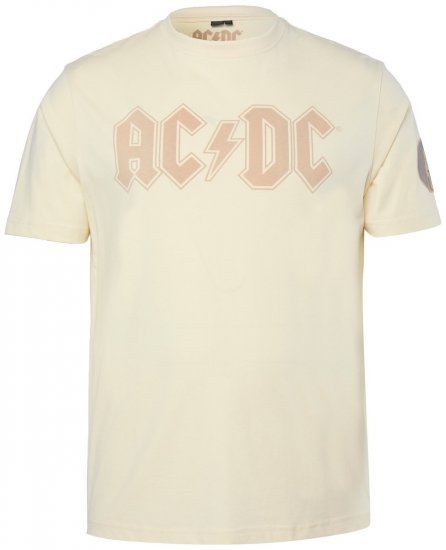 JP1880 836411 AC/DC Classic Logo Тениска Пясъчно сиво - Тениски на групи - Бенд тениски в големи размери