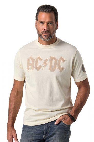 JP1880 836411 AC/DC Classic Logo Тениска Пясъчно сиво - Тениски на групи - Бенд тениски в големи размери