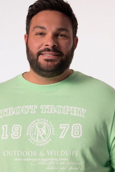 Men+ 424 Тениска Trout Trophy Ментовозелено - Тениски - мъжки тениски големи размери