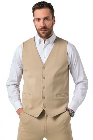 JP1880 New York Flexnamic Елек от джърси Бежово - Костюми - мъжки костюми големи размери