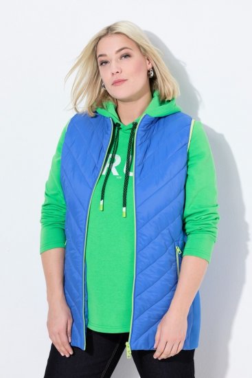 Ulla Popken 837409 Ватиран елек HYPRAR Синьо - Елеци - 