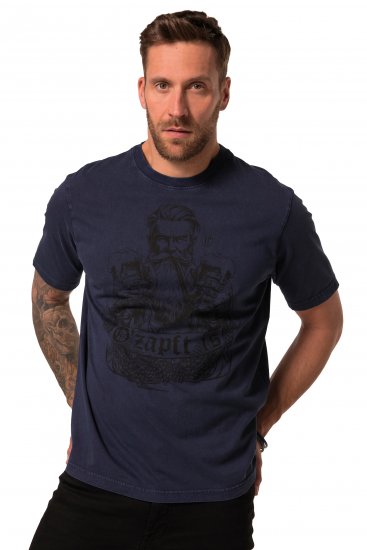 JP1880 O’zapft is! Design Vintage Look T-Shirt Navy Blue - Тениски - мъжки тениски големи размери