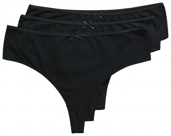 Ulla Popken 838637 Прашки 3 бр. Черно - Бикини - 