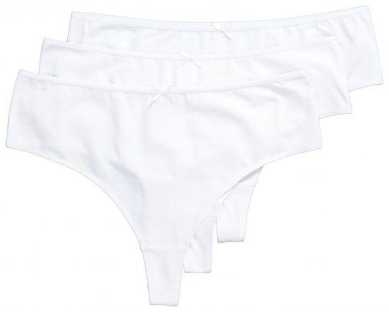 Ulla Popken 838637 Прашки 3 бр. Бял - Бикини - 