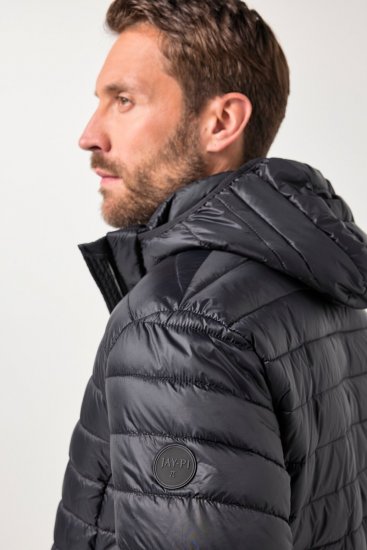 Jay-Pi Jacket Lightly Quilted Warm Black - Якета - мъжки якета големи размери