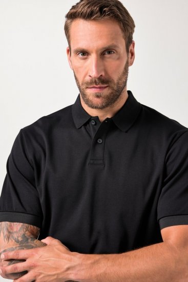 JAY-PI FLEXNAMIC® Poloshirt Black - Поло тениски - мъжки тениски с яка големи размери