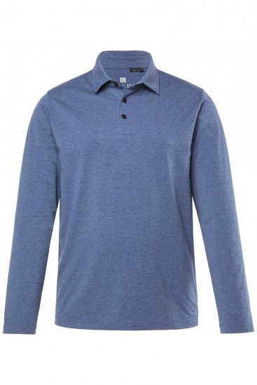 JAY-PI Quickdry Polo Long Sleeve Blue - Поло тениски - мъжки тениски с яка големи размери