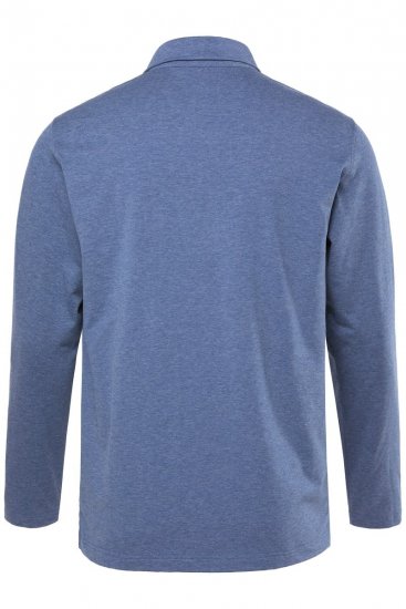 JAY-PI Quickdry Polo Long Sleeve Blue - Поло тениски - мъжки тениски с яка големи размери