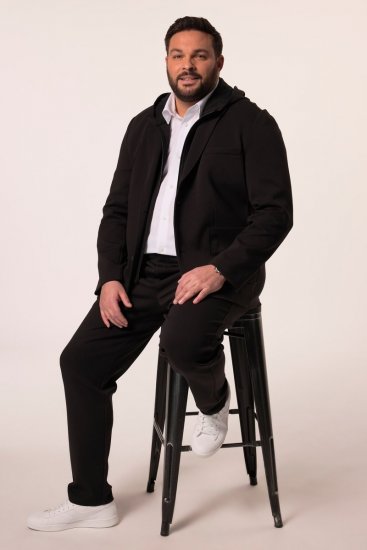 Men+ 205 Bilbao Flexlastic Сако от джърси Черно - Костюми - мъжки костюми големи размери