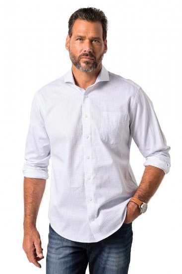 JP1880 Business Shirt Long Sleeve Snow White - Ризи - мъжки ризи големи размери