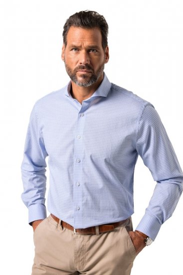 JP1880 Business Shirt Long Sleeve Ice Blue - Ризи - мъжки ризи големи размери